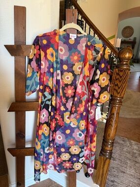 LuLaRoe Floral Swim Coverup in Purple, Pink, Yellow, Blue